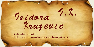 Isidora Kružević vizit kartica